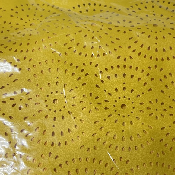 Yellow Tote Bag Purse With Brown Handles Corn Color Summer Women's Bag - Picture 7 of 9